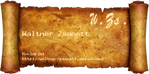 Waltner Zsanett névjegykártya